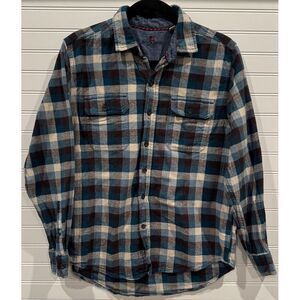 Woolrich Plaid‎ Flannel Button Down Shirt, Men's M